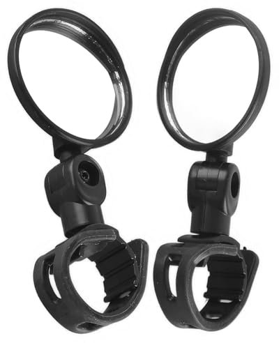 BNREOZA 2 Miroirs pour vélo, miroir convexe rotatif à 360°, miroir pour vélo électrique, miroir de sécurité universel 15-35mm, miroir pour guidon de vélo (8cm)