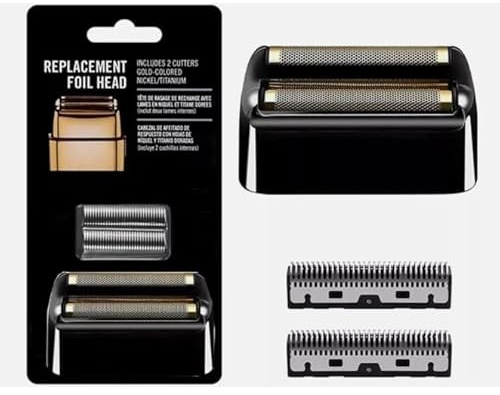 BY MIA Ersatzfolien- und Schneide-Set | für BaByliss Pro FX 01/02 Rasierer schwarz | professionelles Schneiden (schwarz)