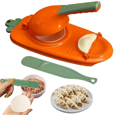 Machine à raviolis 2 en 1,Dumpling Maker, Moule à Boulettes, Moule à Boulettes, Dumpling Skin Maker, Machine à boulettes Rapide et Pratique pour la Famille Les Amis et Les Enfants