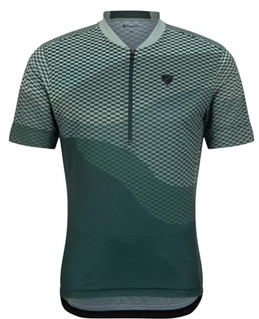Ziener Herren NEMIC Fahrradtrikot/Radtrikot - Mountainbike|Rennrad - atmungsaktiv, schnelltrocknend, elastisch, Kurzarm, Dark Jungle, 52