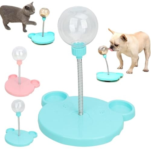 Wackelndes Hunde Leckerli Spielzeug,Futterball FüR Hunde,Intelligenzspielzeug FüR Hunde,Futterball FüR Hunde, Leckerli Ball FüR Hunde,FöRdert Gesunde Essgewohnheiten Und Mentale Stimulation (Blau)