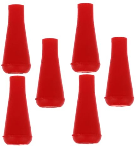 Toyvian 6pcs 8mm Shaft Rubber Arrowheads for Archery Practice with Soft Rubber Tips, Versatile Use and Safety Arrow Points for Outdoor Training and Hunting Competitions
