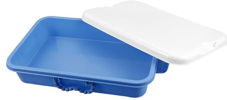 Kunststoff Tragbarer Sandkasten mit Deckel Weihnachten Mottoparty | Aufbewahrungsbox für Sand und Spielzeug, mit Griff, für Klassenzimmer und Reisen