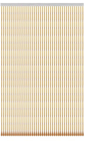 LRYELWA Perlenvorhang Türvorhang aus Bambus,Hängender Bambusvorhang Raumteiler oder Türdekoration,Fliegenvorhang für Fenster,Zimmer,Balkontür,mit Zubehör (130cm x 200cm 87 Stränge)