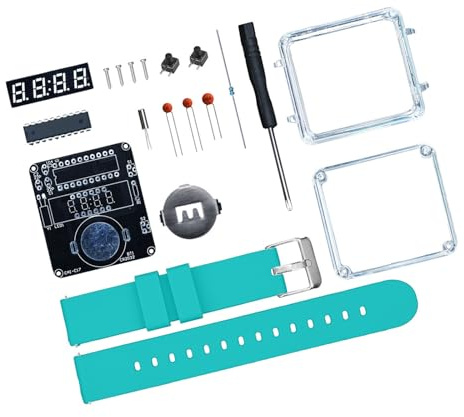 PENCHEAK LED-Armbanduhren Kit einschließlich Schaltungsriemen Kreative Lötteile für die Aktivität des Lernstiels Erwachsene Kinder Helligkeit Helligkeit Kit