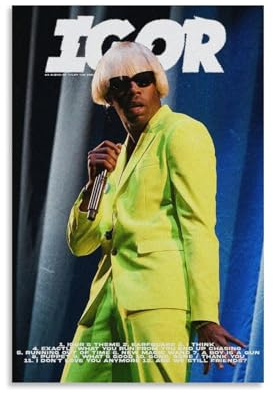 GOMFQUMVY Tyler Poster The Creator Rapper Igor Music Album Vintage Cover Für Zimmer, Ästhetische Leinwand-Wandkunst, Schlafzimmer-Dekor Posters 12x18inch(30x45cm)