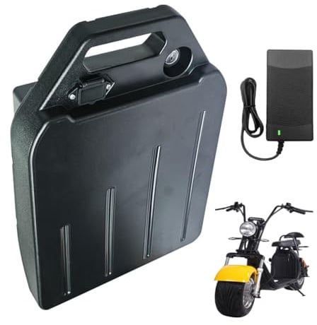 JHKJ 60V 48V 10Ah 15Ah 17,5Ah 20Ah 25Ah 28Ah Motorrad-Lithium-Batterie, Ersatz-Lithium-Ionen-Akkus für Fatbike-Motorräder, Motorkit mit Ladegerät,60v 25.6ah