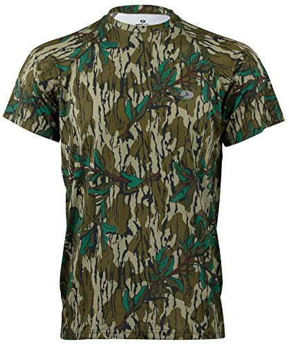 Mossy Oak Herren Camo Kurzarm Performance Tech Tee Jagd-Shirt - mehrfarbig - Groß