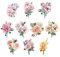Ideen mit Herz 3-D Motive, ausgestanzt, ca. 7-10 cm, 10 Stück im Beutel | Bilder zum Basteln & Dekorieren | Grußkarten selber machen | Bildmotive für Scrapbooking & DIY-Deko (Blumen in Pastell)