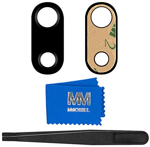 MMOBIEL Back Rear Camera Glass Lens Replacement Compatible with iPhone 7 Plus / 8 Plus - Incl. Double Sided Adhesive, Tweezer and Cloth - Black