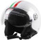 Woljay Casco da moto vintage mezzo casco motociclista incrociatore scooter tournée DOT/ECE (Large, Bianco)