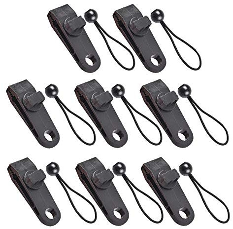 SIYI-XIU 8 Set Auvents Pince Clips de Bâche Pinces Tendeurs élastiques Support de Bâche Bunge balles pour Tentes,Couvertures,Auvents,Bannières,Navigation de Plaisance