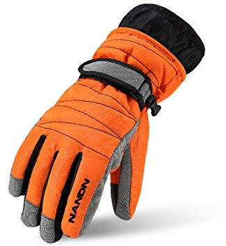 KSTYLE Winter Warm Mountain Snowboard Skihandschuhe Männer Frauen Cold Snow Skihandschuhe wasserdichte Schneemobil Handschoe Männer,Orange,L