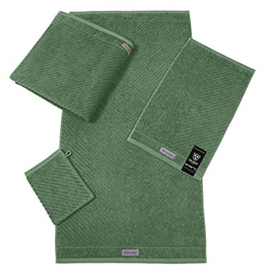 Ross Uni-Rippe Handtücher Smart Kiefer, Waschhandschuh 16x22 cm