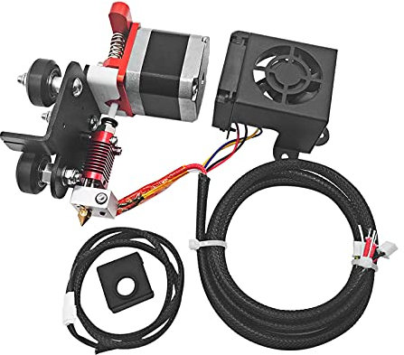 Bisofice Extruder für 3D Drucke Ersatz Neu Verbesserte 1,75-mm-Filamentextruder-Zuführungs-Kit mit 0,4-mm-Düsendruckkopf Motorträger TPU-Filamentdruck für Ender 3/Ender 3 Pro Anet A8 Plus,24V