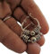 ◦•●◉ஐ✿ KLEINE BALI CREOLEN MIT KLAPPVERSCHLUSS ✿ஐ◉●•◦ kleine, runde Ohrringen mit beweglichen Spacern