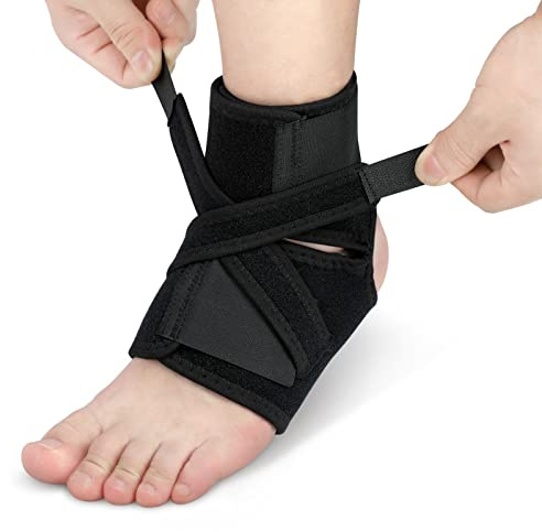 Yosoo Health Gear Knöchelbandage, Verstellbare Kompressionsfuß Orthese Mittelfußbruch, Atmungsaktive Neopren Verstauchung Plantarfasziitis Fußbandage, Sehnen Fersen Bandage für Fuss