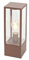 Qazqa Industrie außen Pollerleuchte, Wegeleuchte, Pollerlampe für den Garten - Charlois - Rostbraun, Landhausstil, max. 40W, Geeignet für LED, 40cm, IP44, Rechteckig