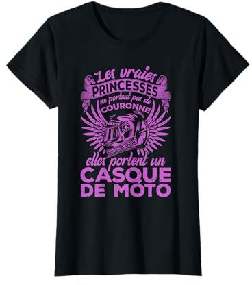 Motoriste Les Vraies Princesses Portent Un Casque De Moto T-Shirt