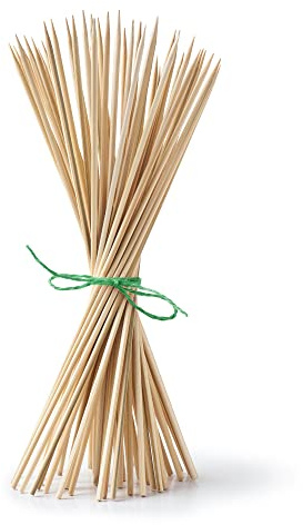 wisefood Bambusspieße, 200 Stück Fingerfood Spieße 30cm, Partypicker, Obstspieß, Bio Golfspieße/Bambus Cocktail Picks für Grillgut, Cocktails, Burger, Antipasti