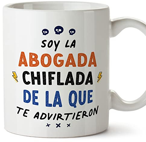 MUGFFINS Tazas para ABOGADA mujer - En Español - Todos te advirtieron - 11 oz / 330 ml - Regalo original y divertido
