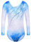 ZNYUNE Kinder Gymnastik Trikot mit Pailletten Mädchen Gymnastikanzug Langarm in Tüll B270 WhiteBlue 12A