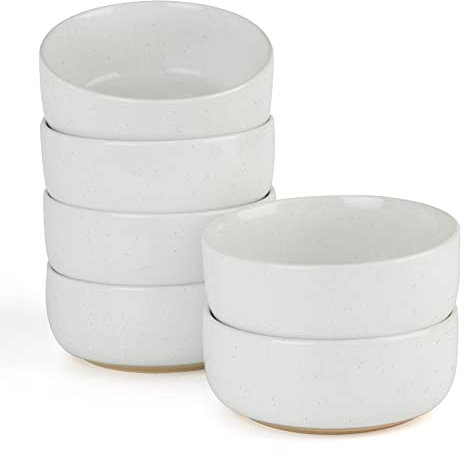 famiware Milkyway Cereal Bowl, Soup Bowls for 6, 25 Ounce Bowls Set for Kitchen, Bowl Set for Cereal Soup Rice Pasta Salad Oatmeal, White