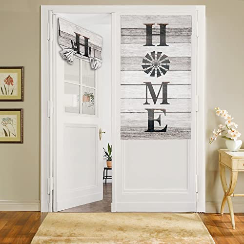 Tende per porte e finestre, tende rustiche per porte in vetro francese, tende per porte in vetro francese, privacy isolate termicamente, tende per porte in campagna, piccole tende per finestre 66 x