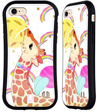 Head Case Designs Giraffe Raum Einhoerner 2 Hybride Handyhülle Hülle Huelle kompatibel mit Apple iPhone 7/8 / SE 2020 & 2022