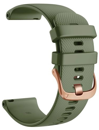 AXTI Offizielles Armband für Garmin Venu 2 Silikonarmband für Garmin Venu 2S SQ, 18mm Universal, Achat