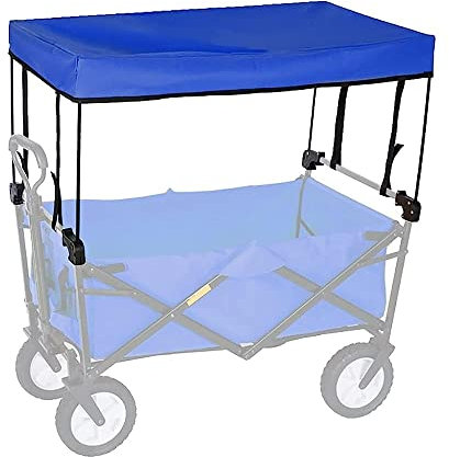 HIGOH Handcart, Faltbare Handschusse Im Freien Tragbare Trolley -Karrenzubehör - Markisen -Baldachin/Blau