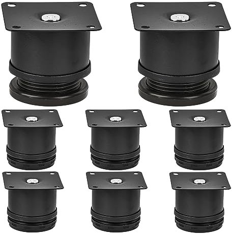5cm Metall Möbelfüße, Btowin 8 Stück Edelstahl Höhenverstellbar Rund DIY Ersatz Tischbeine Schrankfüße für Sofa Schrank TV-Ständer Kommoden