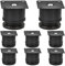 Btowin VCF Lot de 8 pieds de meubles ronds et réglables en acier inoxydable de 5 cm pour table, armoire, cuisine, meuble TV