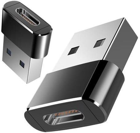 Type C Female to USB A Male Charger Cable Converter for Apple iWatch charger, MacBook, Apple 11 12 13 14 Max Plus Pro,Airpods,iPad 10 Air 4 5, Samsung Galaxy S23+ S22 S21 plus, USB to USB C Adapter