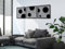 VAILLA ® 3er set Geometrische Wanddekoration aus Holz, Abstraktes wanddeko, Wandbilder Home Dekoration, Große Wand Deko, Bilder für Schlafzimmer, Wohnzimmer (Geometrische 1)