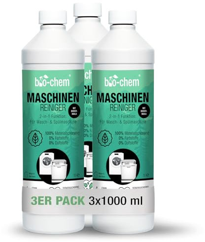 Bio-Chem - Detergente para lavadoras y lavavajillas 3 x 1L - Detergente líquido intensivo para lavavajillas, lavadoras - Detergente para lavavajillas y lavadora
