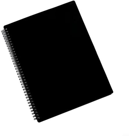 HEIBTENY Notenmappe Mehrschichtiger Einlegeordner Transparenter Musikpartiturordner Album Klavierpartiturordner Musik Tabelle Datei Ordner(20 pages Black)