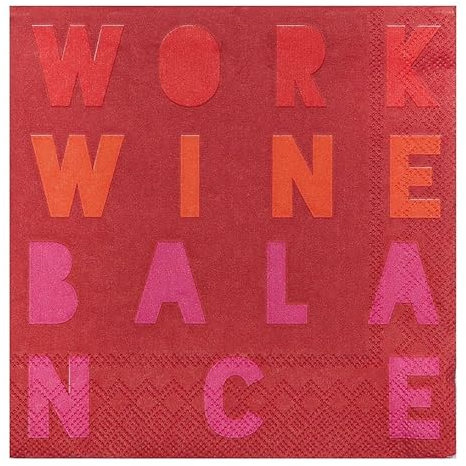 Cocktailservietten Work Wine Balance
