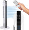 NEXAIR 42 Inch Oscillating Tower Fan, 3 Speed Portable Fan Tower with Remote Control, Silent Floor Fan for Bedroom with Off Timer