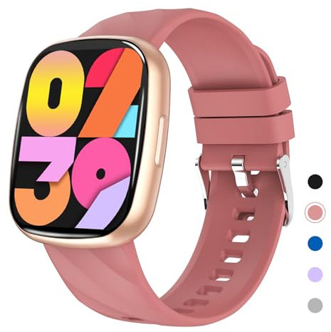 Reloj Inteligente Niño Niña, 1.75“ Smartwatch niños con Llamadas Bluetooth, 37 Modos Deportivos Relojes, Monitor de Sueño, Frecuencia cardíaca, Podómetro, Reloj Niños Regalo para Niños (Rosa)
