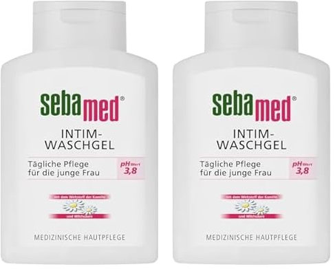 Sebamed Intim-Waschgel pH-Wert 3,8, für die natürlich sanfte Reinigung im Intimbereich, hilft, den Hautschutzmantel zu erhalten, 200 ML (Packung mit 2)
