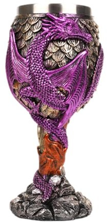 Medieval Goblet,Medieval Drinking Cup with Dragons Design | Dragons Goblets Chalices, Safe and Creative Medieval Chalice Cup for Daily Drinking and