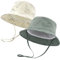 SEYUFN Bob Chapeau de Soleil Bébé Garçon Chapeaux de Seau à Bord Large Bébé Fille Chapeau de Coton Réglable UV Protection Chapeaux d'été pour Enfants (6-12 Mois, Vert Dinosaure+Beige Dinosaure)