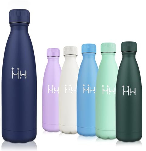 Motswedi Gourde Isotherme, 750 ml sans BPA, Bouteille Isotherme, 24h Froid & 12h Chaud, Gourde Inox, Anti Fuite, Gourde Isotherme Enfant, Gourde pour Enfant & Adulte, Sport, Gym, École, Bleu Foncé