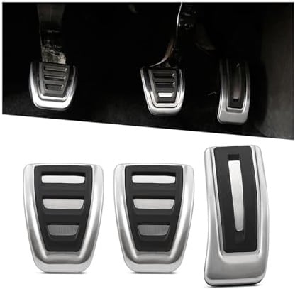 Pedalkappen,Auto Pedale Edelstahl-Gasbremspedal MT-Pedal Passend for Seat Passend for Ibiza 6K 6L 6J(MT)