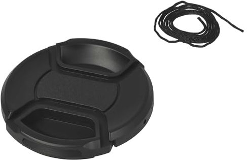 vhbw Objektivdeckel 62 mm kompatibel mit Sony 18-250 mm 3.5-6.3 DT, 70-300 mm 4.5-5.6 G SSM Kamera - Kunststoff Schwarz, mit Innengriff