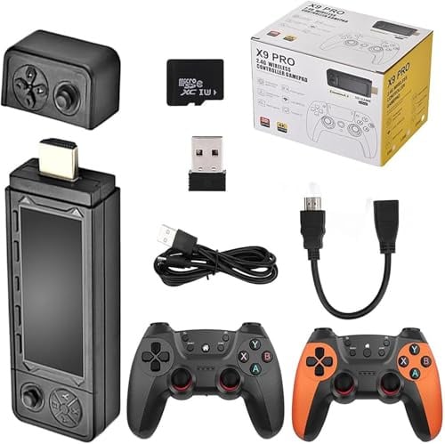 X9 Ultra Retro Game Stick 4k, New X9 Pro 4k Retro Game Stick，White Controller, Wireless Retro Game Console,X9 Ultra Stick, Plug and Play Retro Gaming Console X9 (256G 60000+Games)