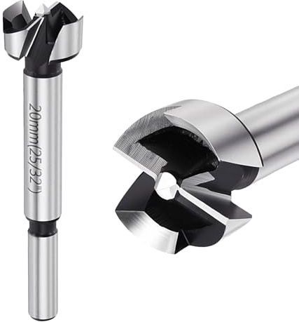 DTGN 20mm Forstner Drill Bit 25/32 Carbon Steel Round Shank 1Pack | Good for Wood Plastic Plywood Woodworking Hole Saw Cutter