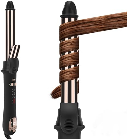 25 mm Rotating Curling Iron, Automatic Hair Curler, Dual Voltage | Nano Titanium Coating, Curling Tongs, LCD Display, Negative Ions, Auto Shut-Off, 120–210°C, for Loose Curls