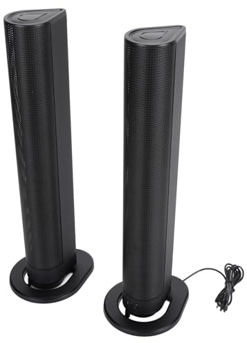 Alomejor Kit de Haut-parleurs Stéréo 3D, Caisson de Basses 40W, pour Télévision, Ordinateur, Maison, 4x10W, Distance de Transmission 8-10m, Ensemble de 2 Haut-parleurs